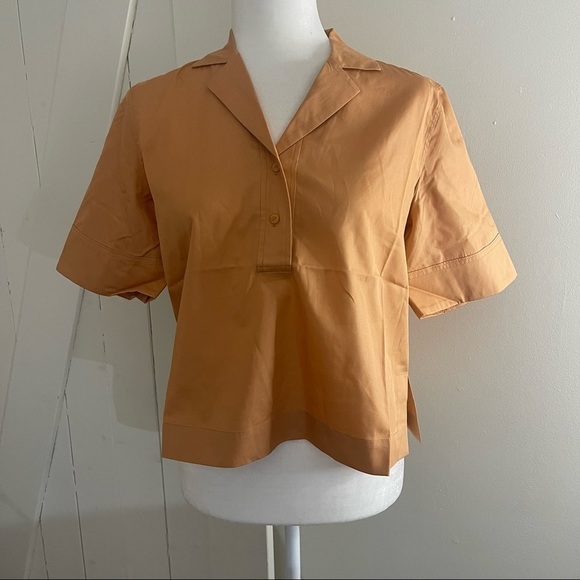 CLUB Monaco Notch Collar Crop Shirt - Picture 4 of 11